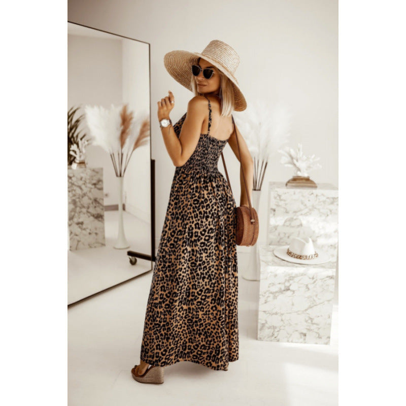 Robe longue à imprimé animal Chic und Stil pour femmes