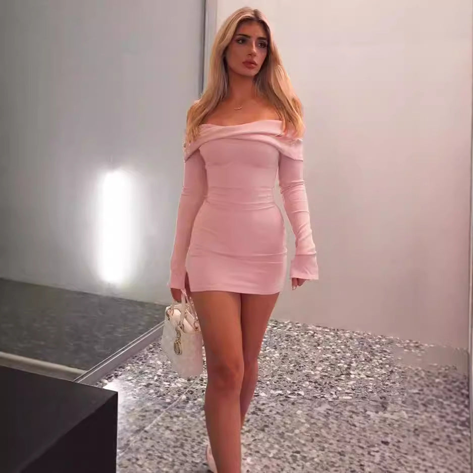 Robe mini à épaules dénudées pour femmes avec un élégant froncé Chic und Stil