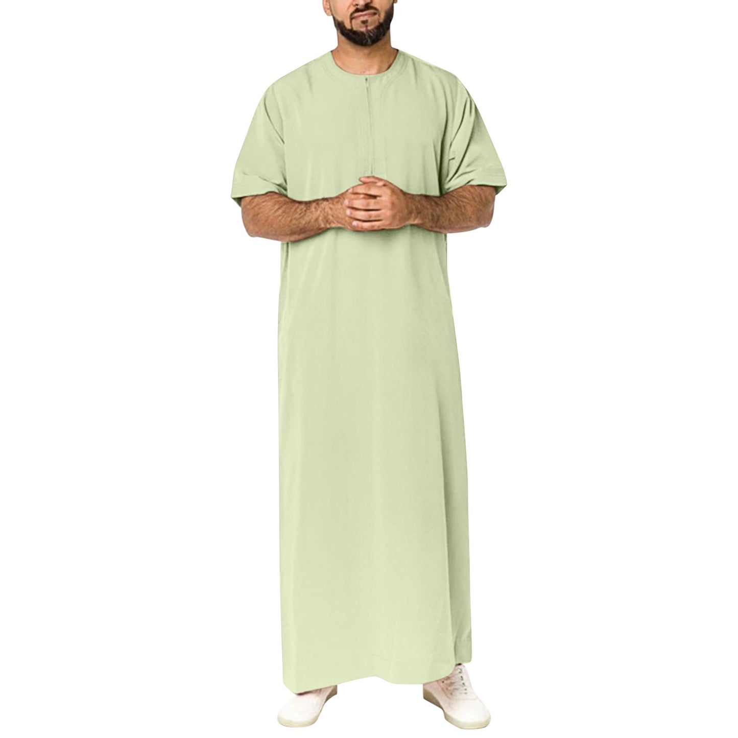 Robe maxi sportive pour femmes à manches courtes et pratique fermeture éclair Chic und Stil