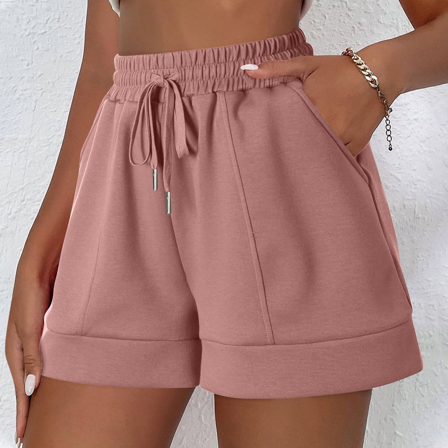 Shorts de détente taille haute pour femmes Chic und Stil