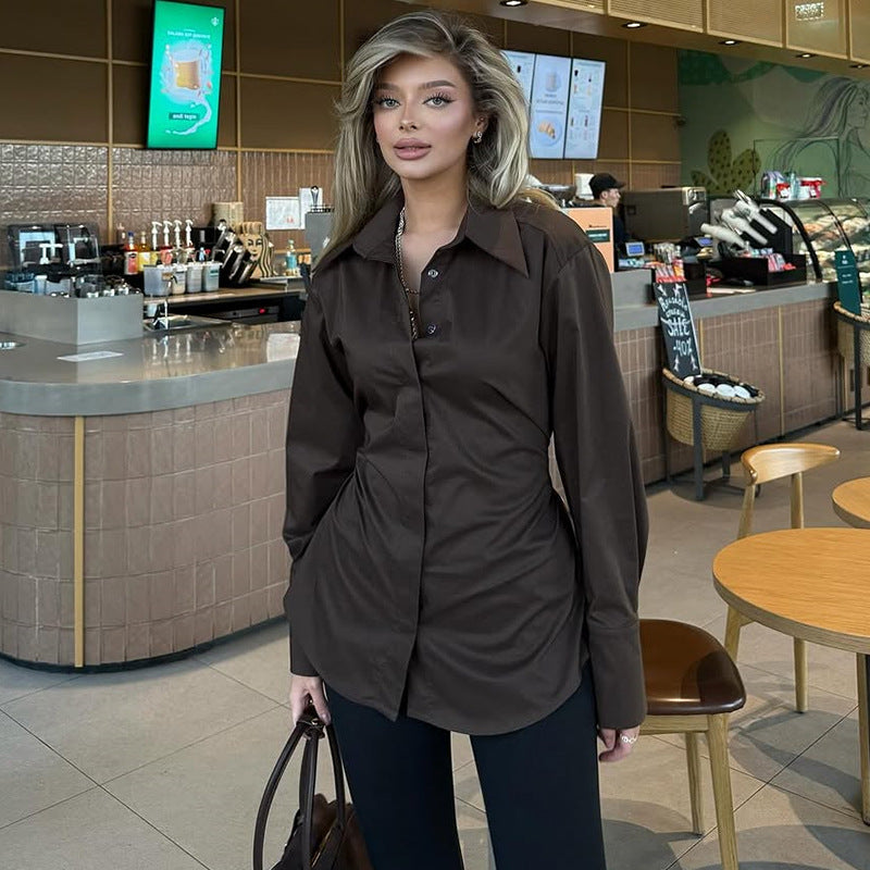 Blouse à manches longues élégante pour femmes avec coupe structurée Chic und Stil
