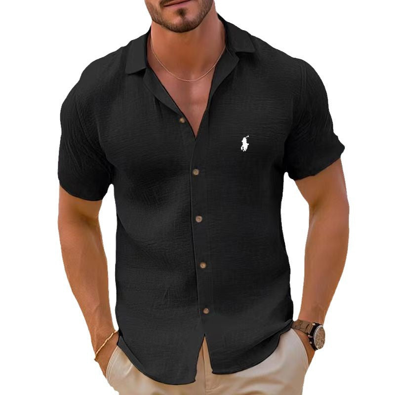Chemise à manches courtes légère pour homme en tissu respirant Chic und Stil