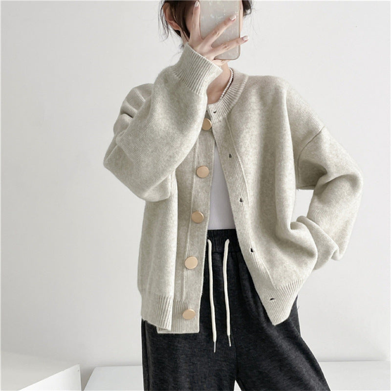 Cardigan pour femmes en tricot confortable avec détails de boutons et coupe décontractée Chic und Stil