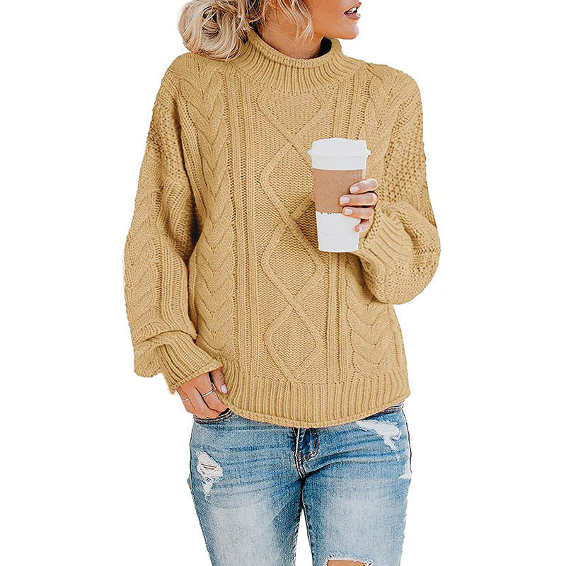 Pull en tricot torsadé épais pour femme Chic und Stil