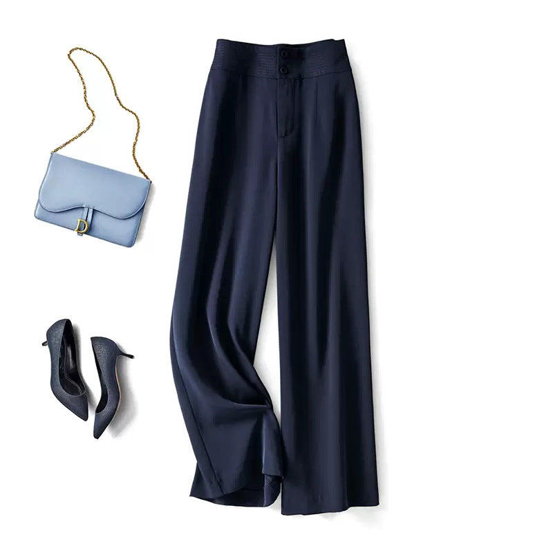 Pantalons larges fluide taille haute pour femmes Chic und Stil