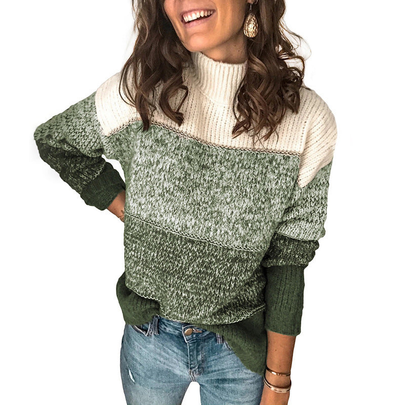 Pull femme en design moderne à structure avec col haut Chic und Stil