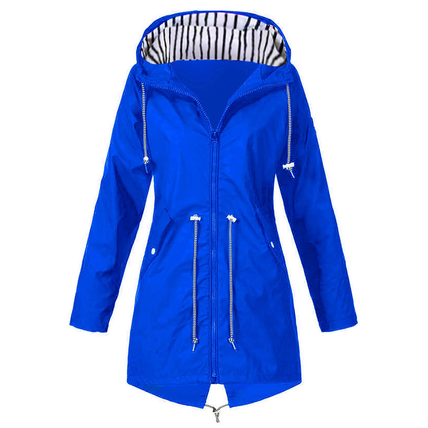 Water-resistant leisure jacket for women with adjustable hood collar and functional pockets Chic und Stil