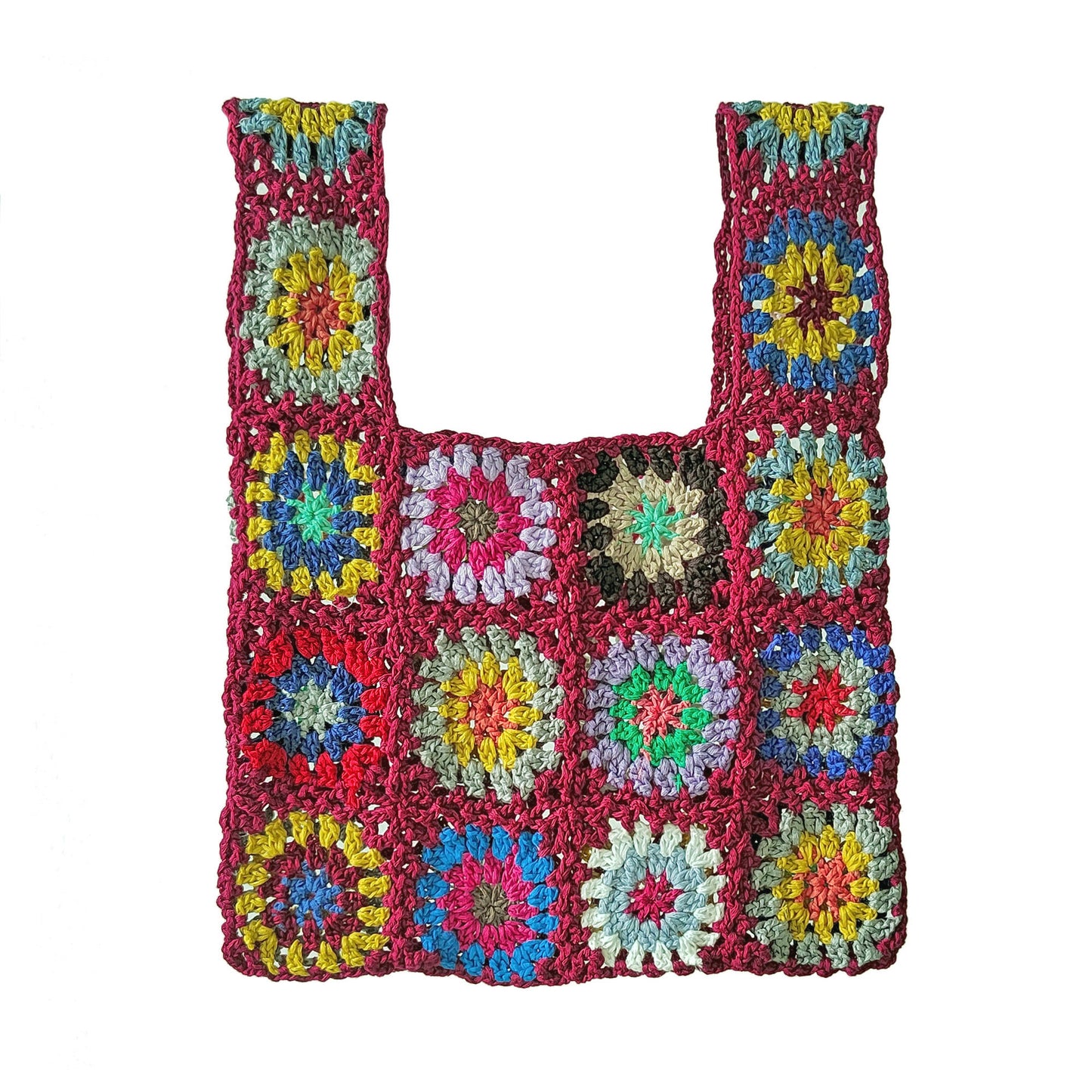 Sac à main en patchwork au crochet pour femmes Chic und Stil