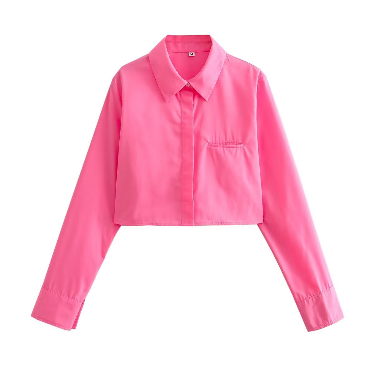 Blouse cropped pour femmes avec col classique et poches poitrine pratiques Chic und Stil