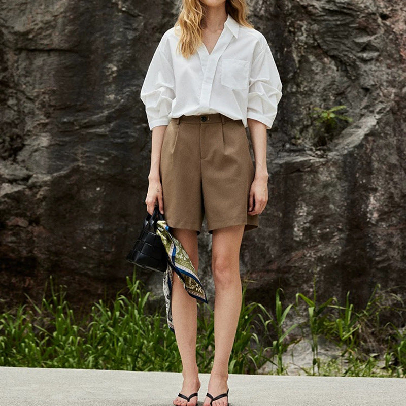 Blouse à manches courtes décontractée pour femmes Chic und Stil