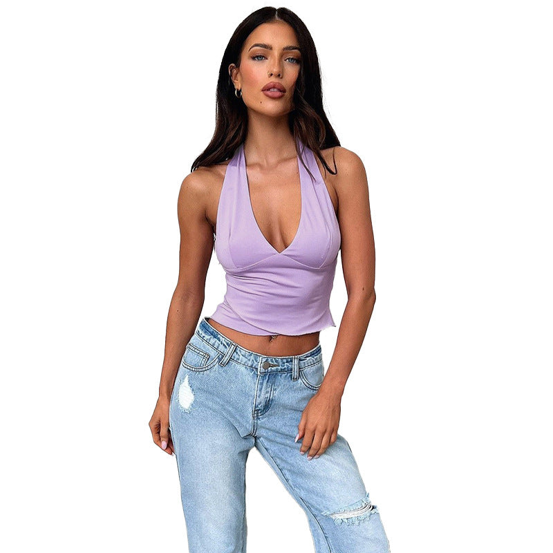 Dame Collier Crop Top Chic und Stil