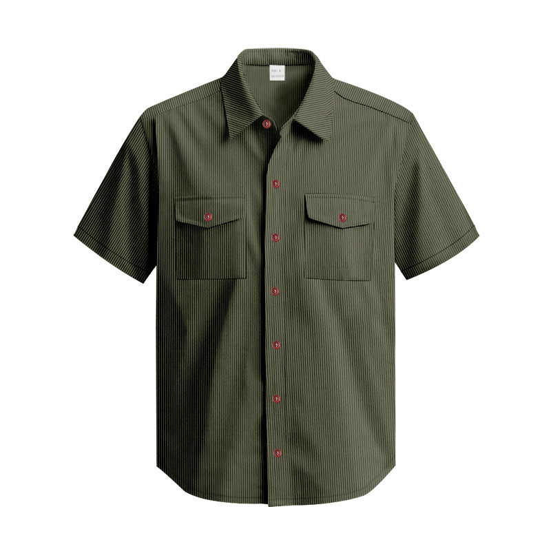 Chemise à manches courtes pour hommes avec surface structurée et poches poitrine pratiques Chic und Stil