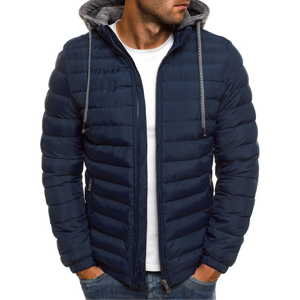 Hommes Veste matelassée légère avec capuche amovible et intérieur doux Chic und Stil