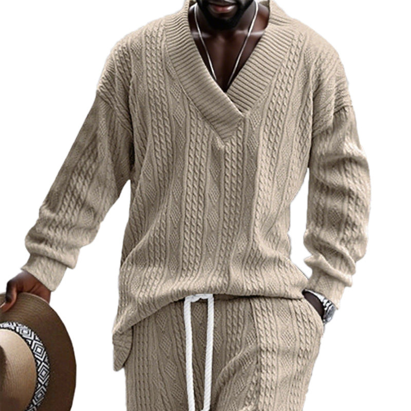 Pull en tricot pour hommes avec un décolleté en V moderne et un design décontracté Chic und Stil