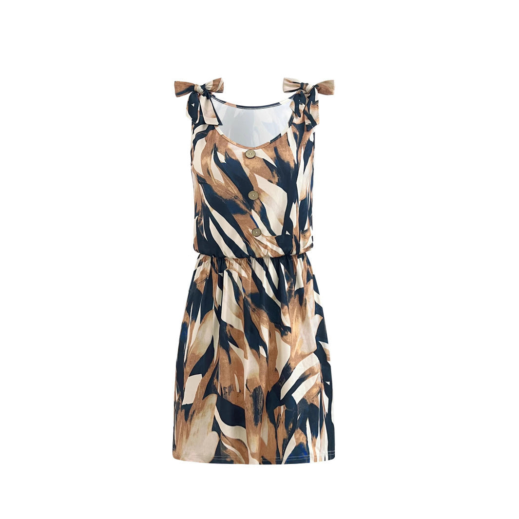 Femme Robe à boutons motif floral Chic und Stil