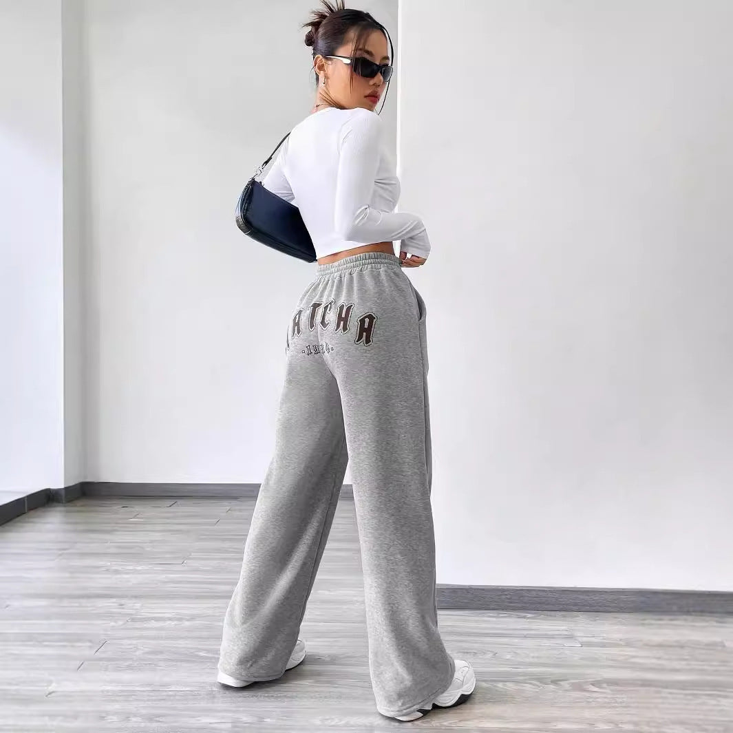 Pantalons décontractés pour femmes avec taille élastique et jambe large Chic und Stil