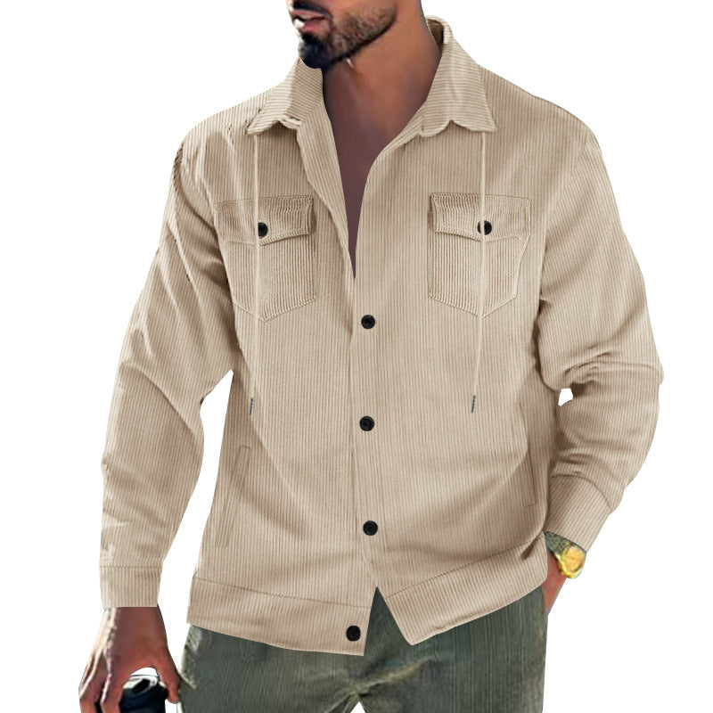 Veste en corduroy tendance pour hommes avec poches poitrine pratiques et design structuré Chic und Stil