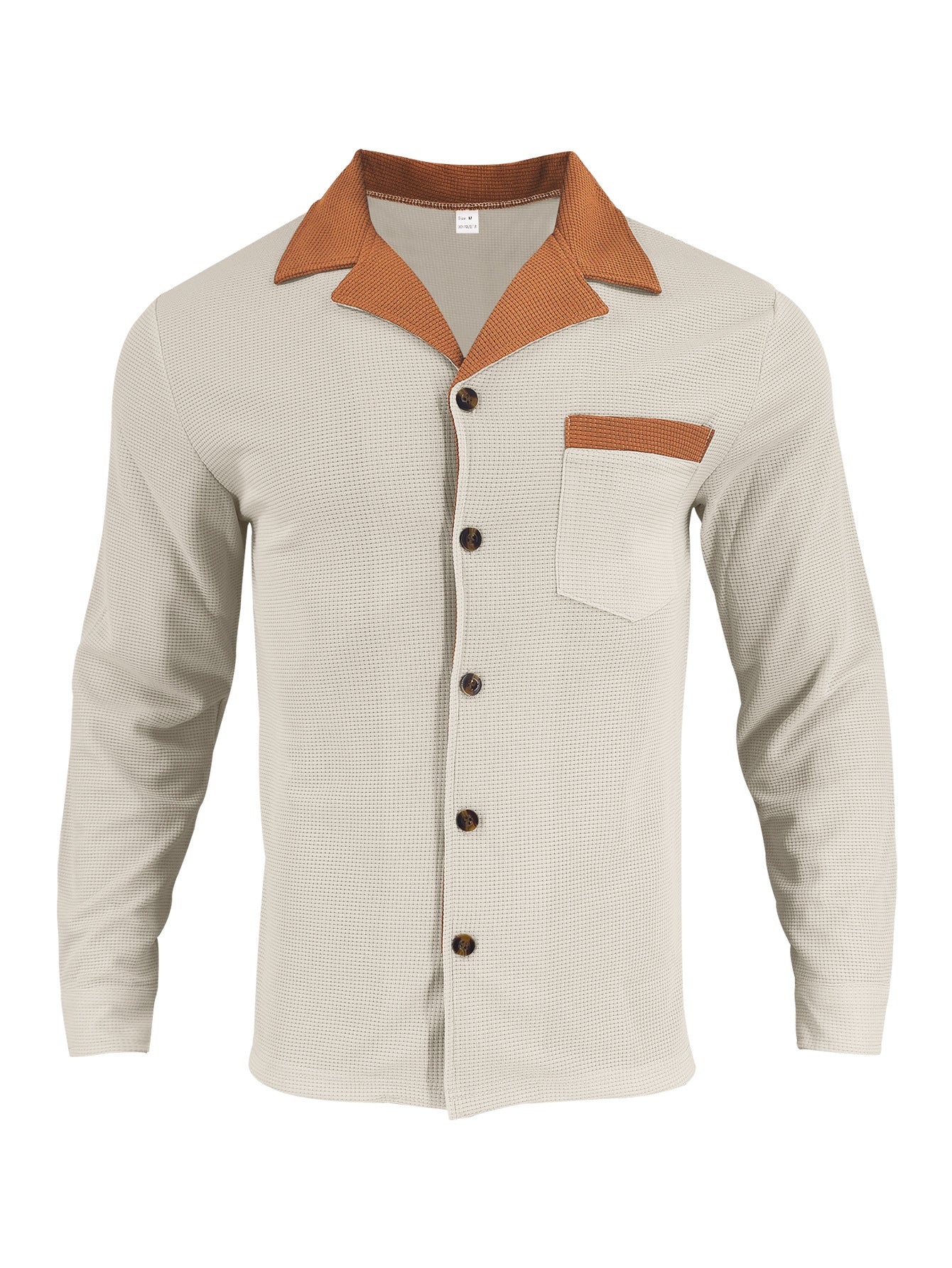 Chemise à manches longues stylée pour hommes avec un design texturé et une poche poitrine pratique Chic und Stil