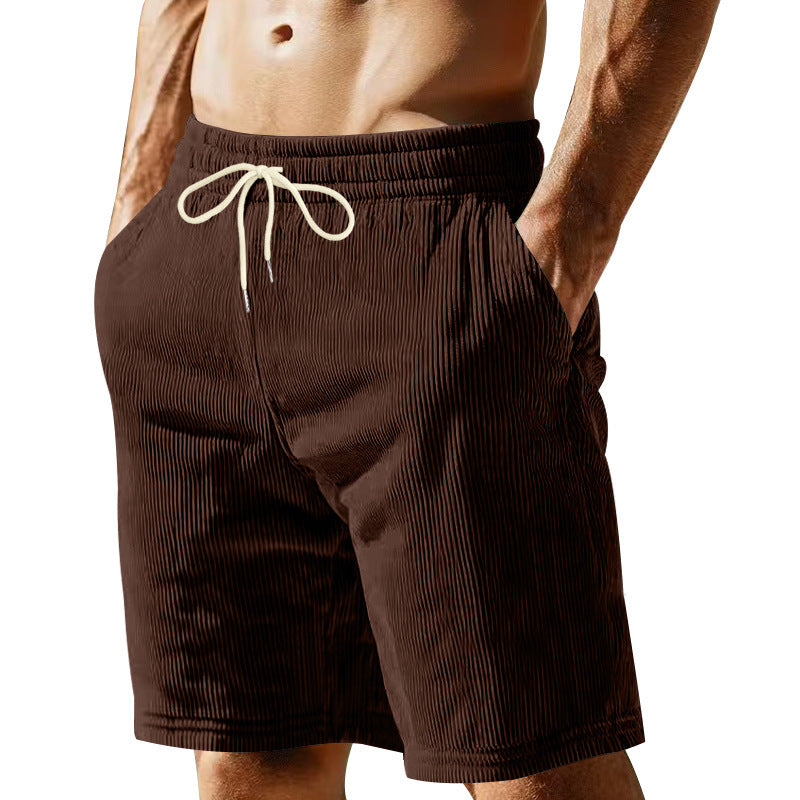 Shorts de sport pour hommes respirants avec taille élastique et cordon de serrage Chic und Stil