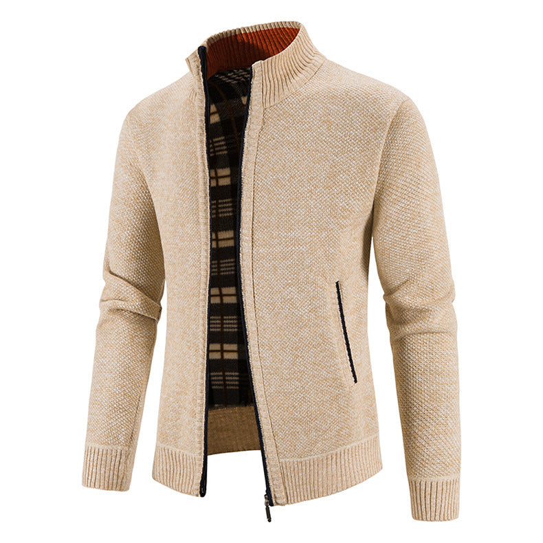 Veste en tricot pour hommes avec col montant moderne et poches pratiques Chic und Stil