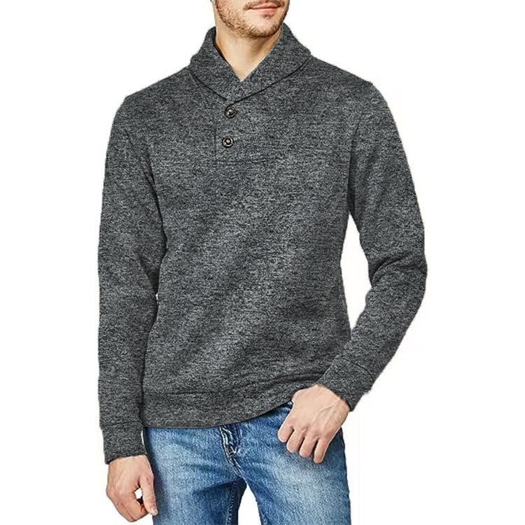 Pull homme avec col montant et détail de bouton Chic und Stil