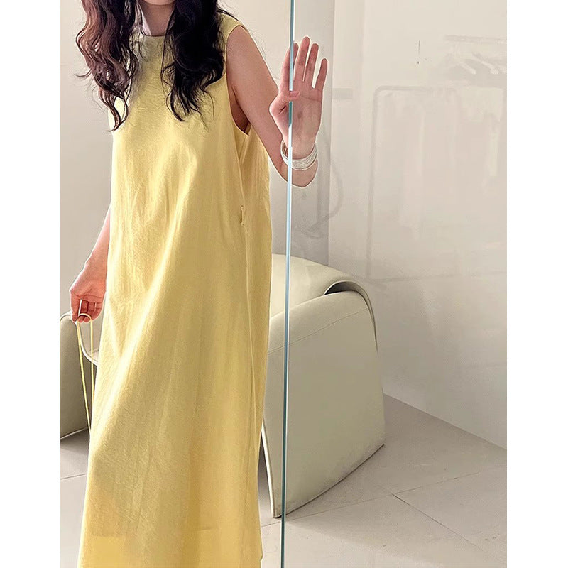 Robe longue A-line fluide pour femmes avec détail plissé Chic und Stil