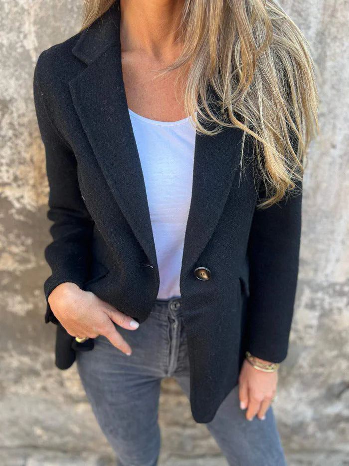 Blazer en boucle élégant pour femmes avec coupe décontractée Chic und Stil