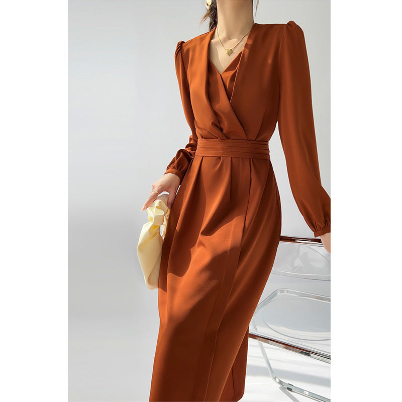 Robe maxi enveloppante élégante pour femme Chic und Stil