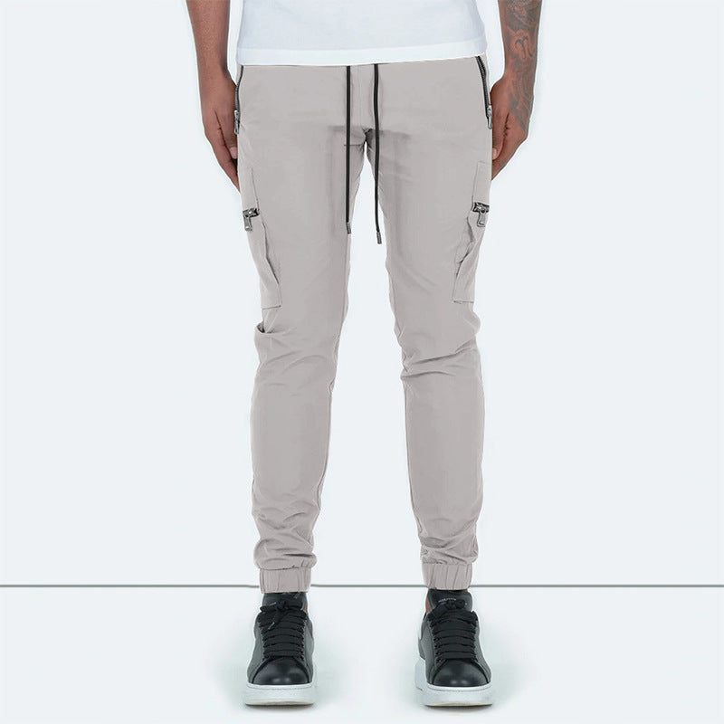 Pantalon cargo pour hommes avec poches zippées latérales Chic und Stil