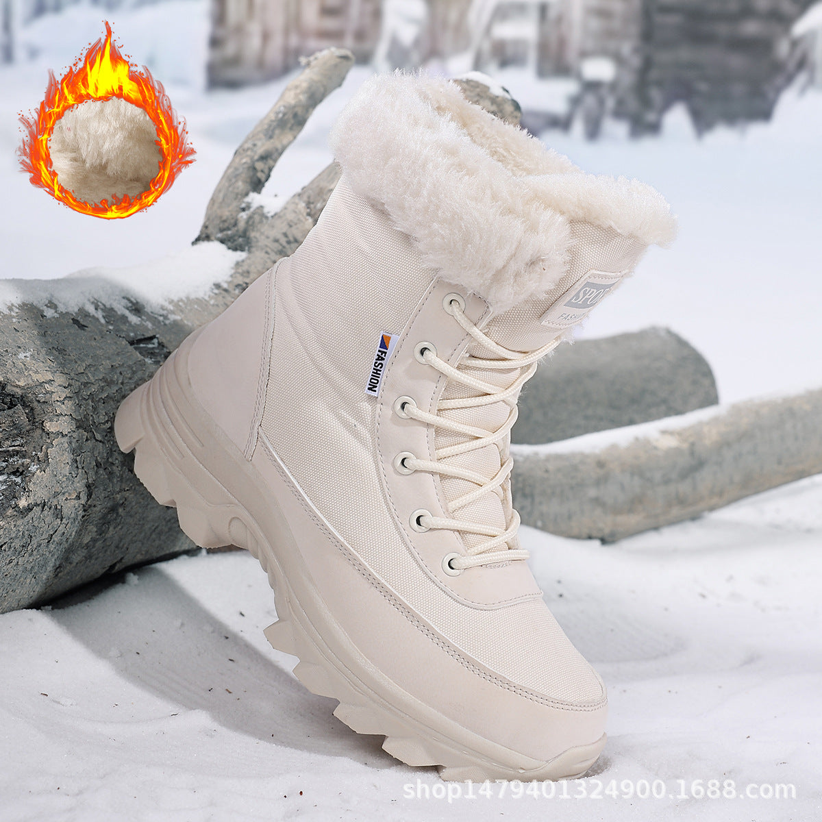 Bottes d'hiver thermo pour femmes avec doublure isolante et semelle antidérapante Chic und Stil