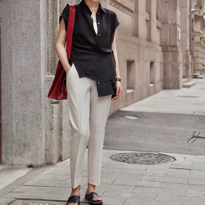 Chemise à boutons superposée décontractée pour femmes Chic und Stil