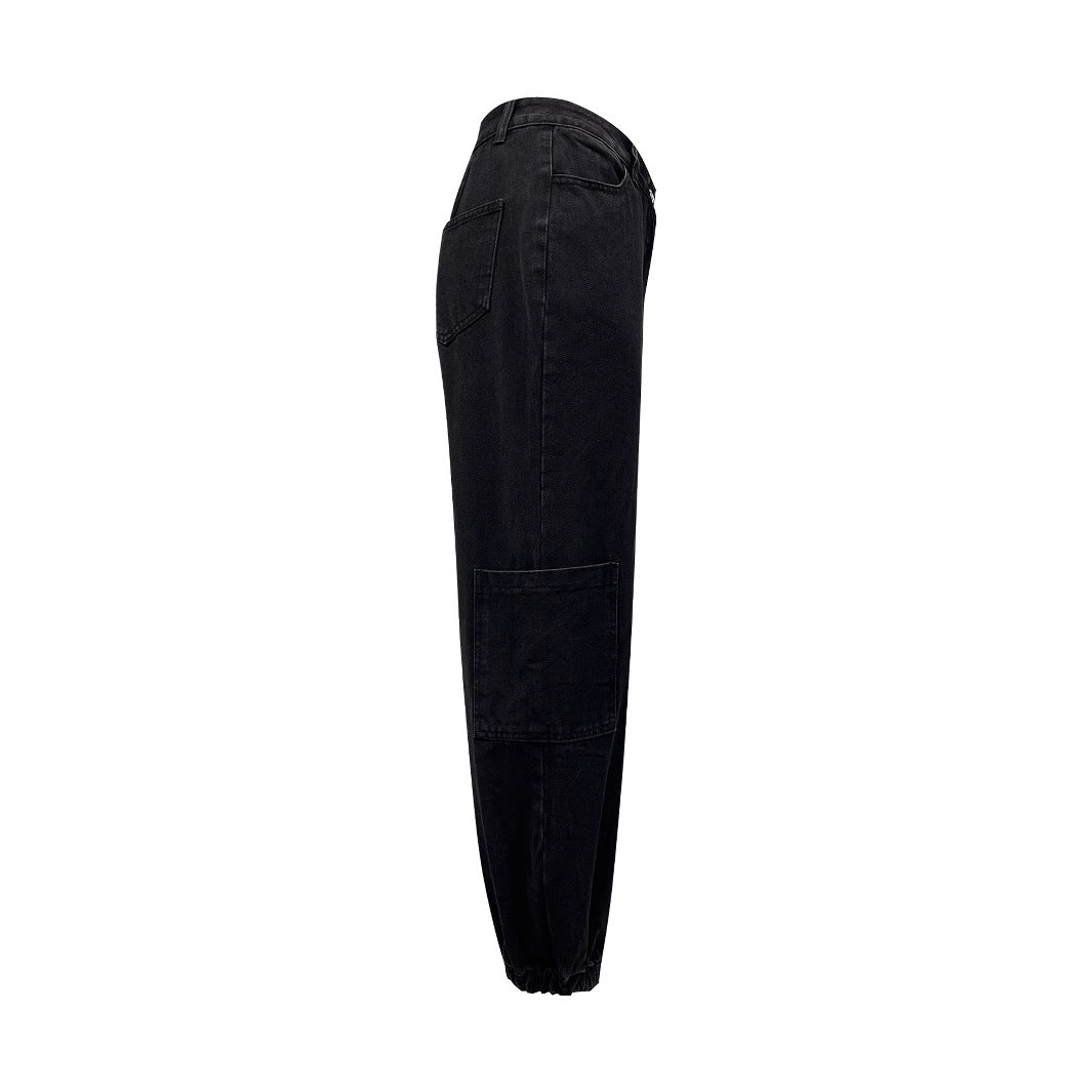 Jeans cargo dames avec élastique et poches pratiques Chic und Stil