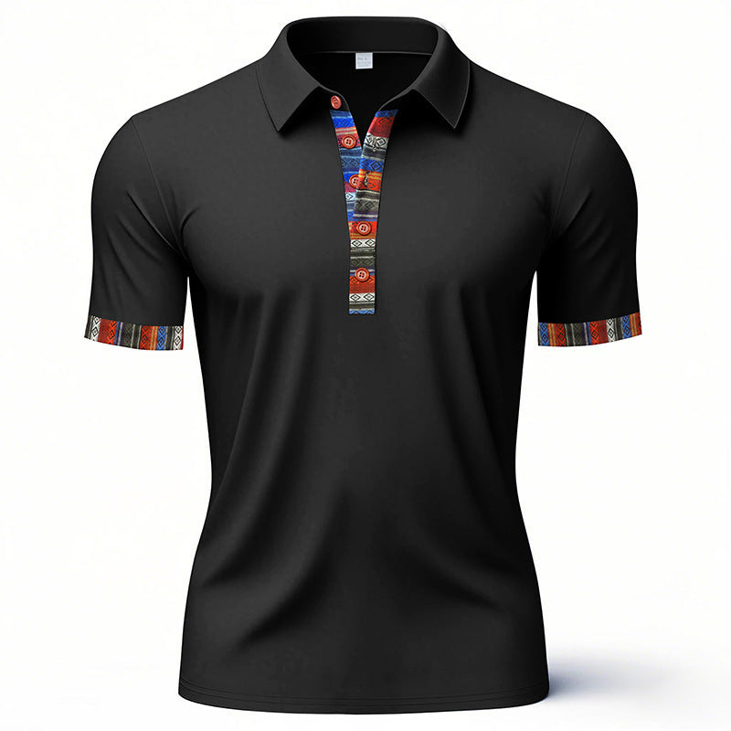 Hommes Polo-Shirt avec col coloré et aspect structuré Chic und Stil