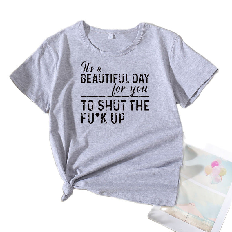 T-shirt graphique décontracté pour femmes Chic und Stil 1751262072