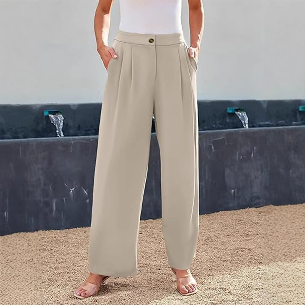 Pantalon taille haute élégant et décontracté pour femmes avec poches pratiques Chic und Stil