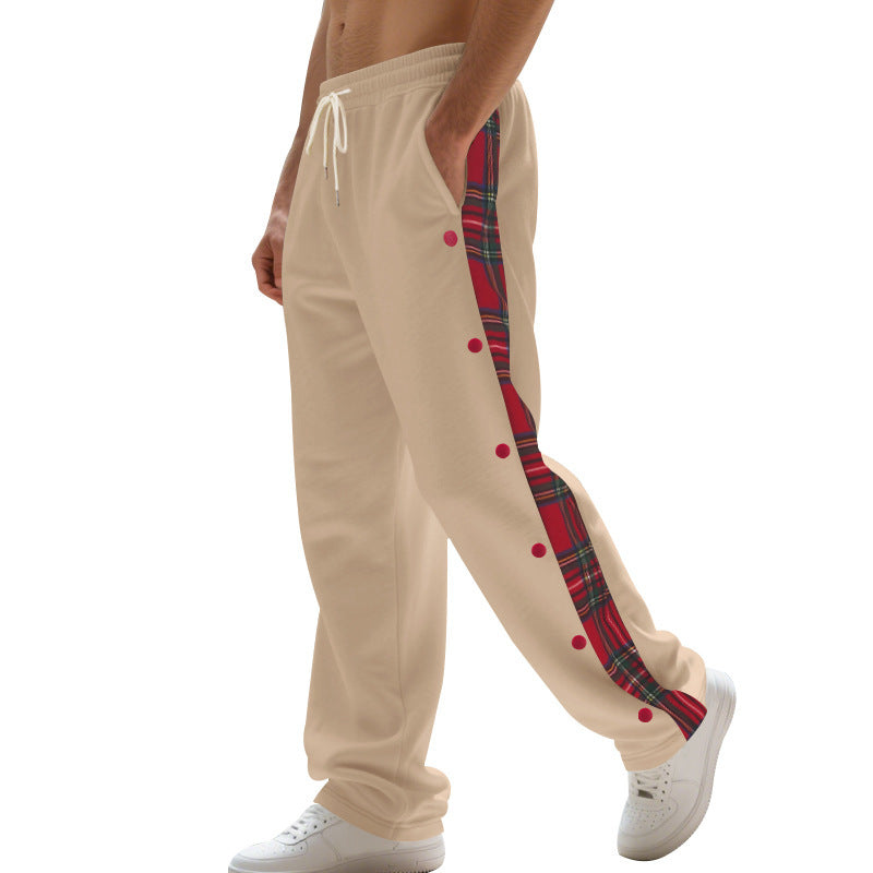 Pantalons de loisirs sportifs pour hommes avec détails à pression Chic und Stil