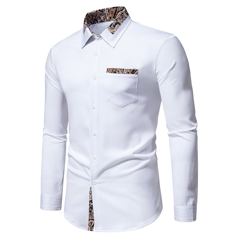 Chemise à manches longues classique pour hommes avec un motif paisley moderne Chic und Stil