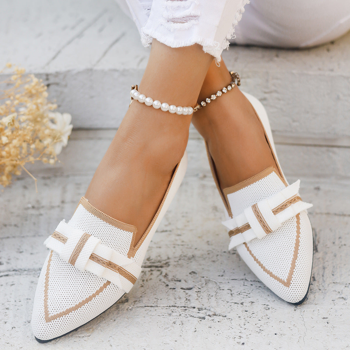 Dames Ballerines Élégantes Bout Pointu Chic und Stil