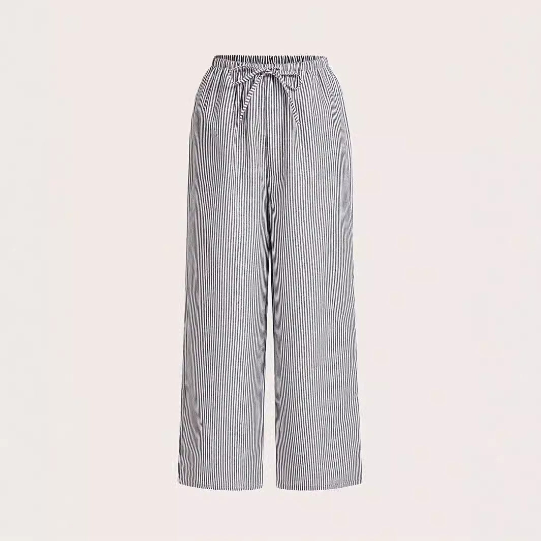 Pantalon d'été décontracté pour femmes avec poches latérales et taille élastique Chic und Stil