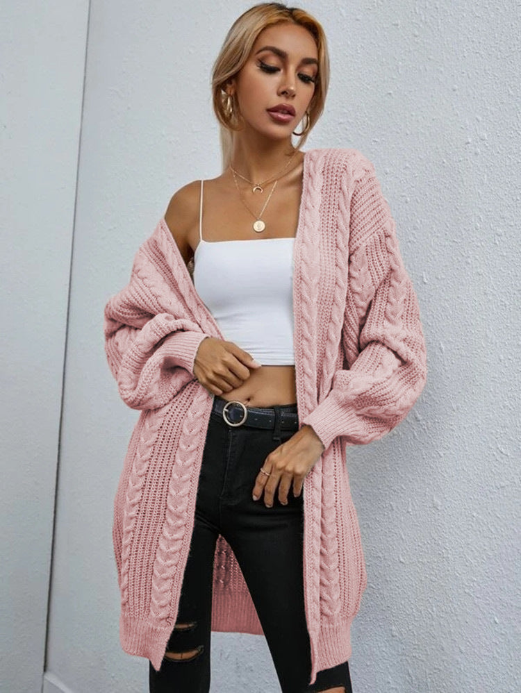 Cardigan en tricot épais pour femmes avec une coupe oversize décontractée et un motif en torsade raffiné Chic und Stil