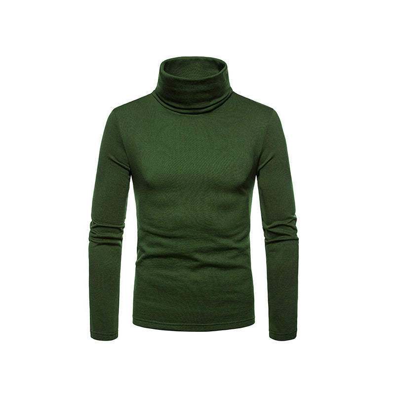 Hommes Haut de gamme Haut à col roulé en matériau élastique Chic und Stil