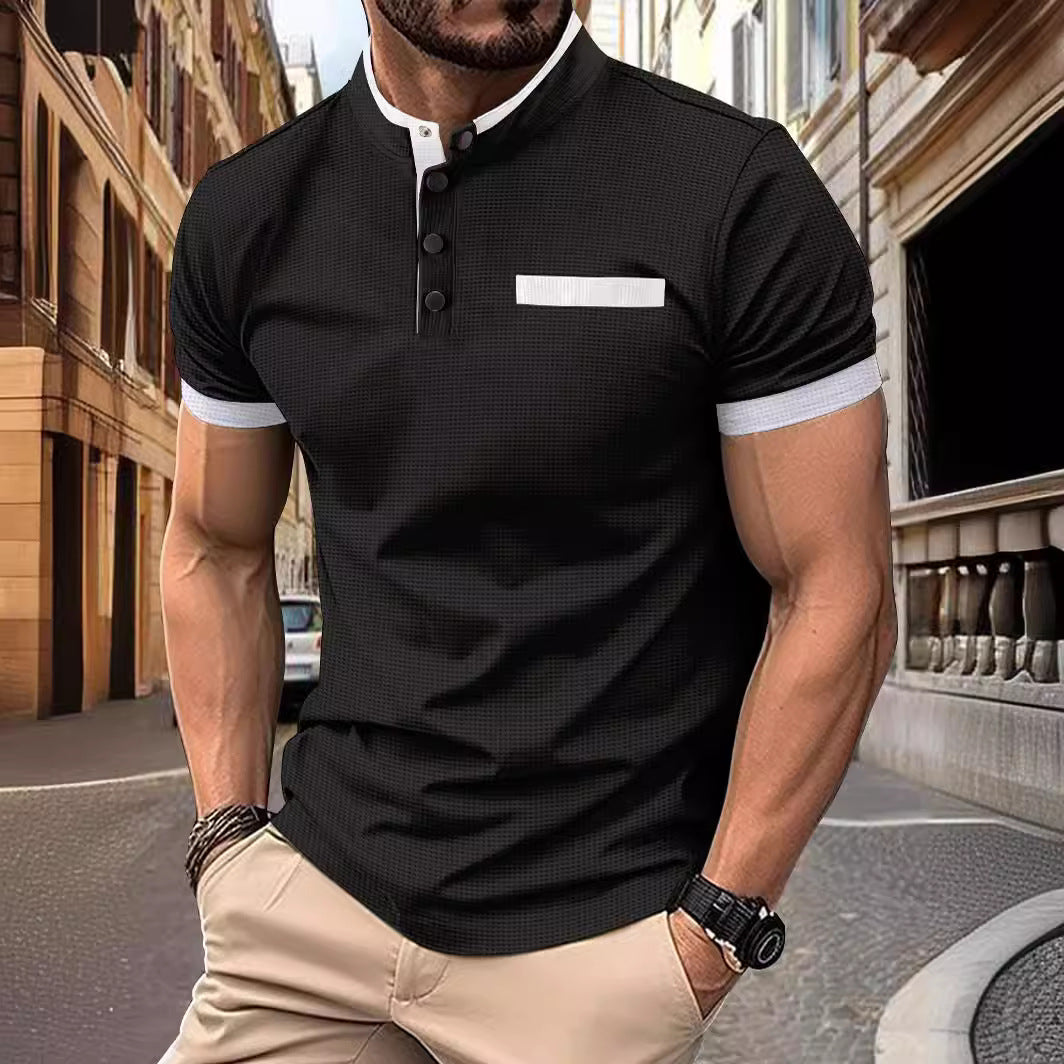 Chemise de loisirs à manches courtes pour hommes avec patte de boutonnage Chic und Stil