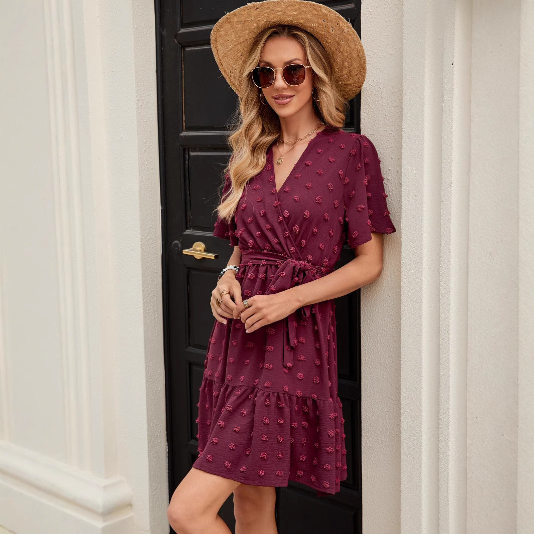 Robe portefeuille superposée Chic und Stil pour femmes