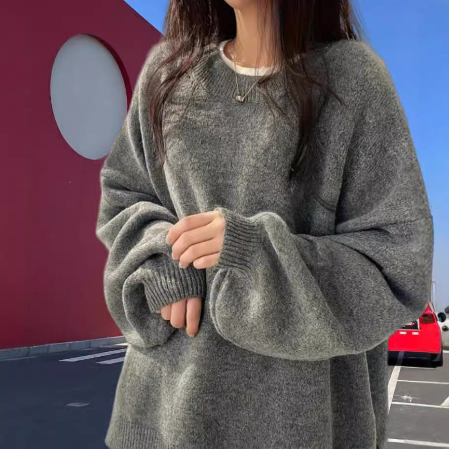 Pull tricot oversized pour femmes avec des manches bouffantes élégantes et un design moderne Chic und Stil