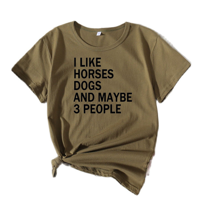 T-shirt décontracté pour femme avec citation Chic und Stil