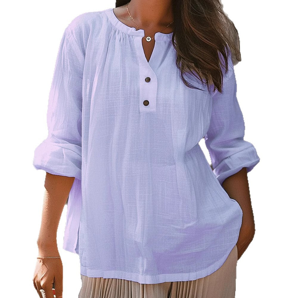 Blouse décontractée pour femmes avec patte de boutonnage Chic und Stil
