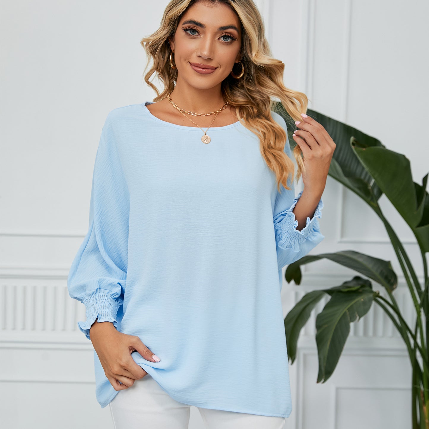 Women's oversized blouse with tapered sleeves Chic und Stil