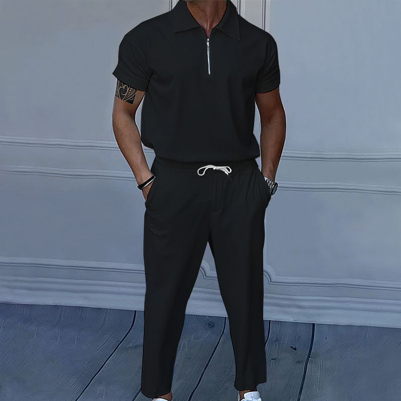 Shorts pour hommes avec fermeture éclair et taille élastique Chic und Stil