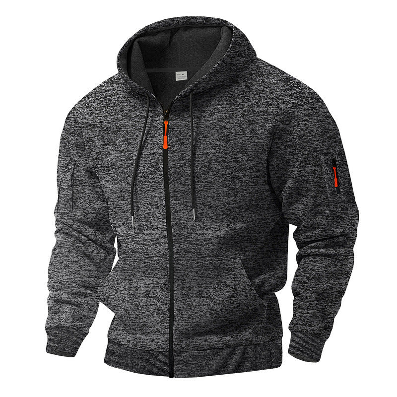 Veste à capuche sportive pour hommes avec zip et poches pratiques Chic und Stil