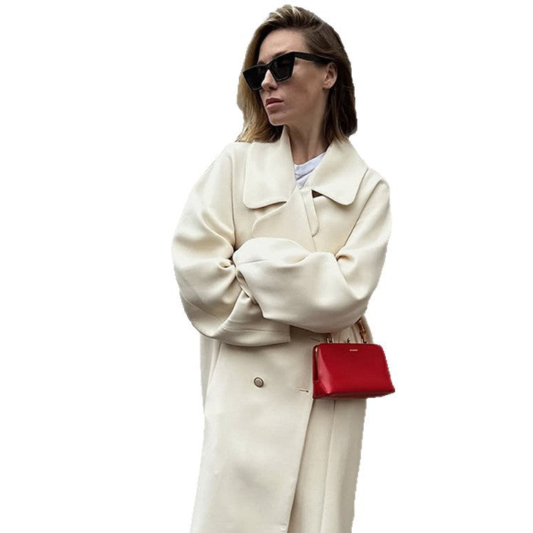 Dames Élégante Veste Oversized en Laine Chic und Stil